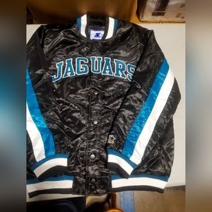 Jacksonville Jaguars NFL Starter Locker Room Varsity Full Snap Satin Jacket